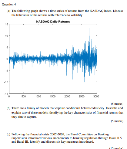  Question 4 (a) The following graph shows a time series of