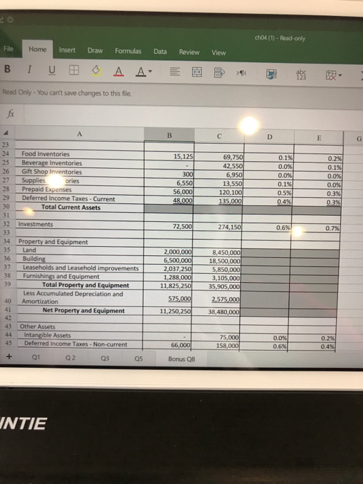 Read Only- You can't save changes to this file Question 8 3