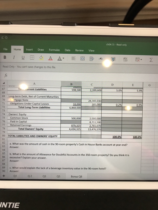 350-Room Property Property 350-Room Property 6 ASSETS 7 Current Assets 8 Cash