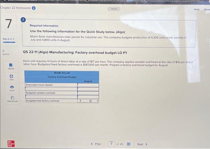 Required information Use the following information for the Quick Study below.