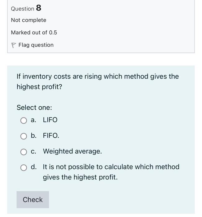 are tracked via detailed inventory records. Question 3 Not complete Marked out