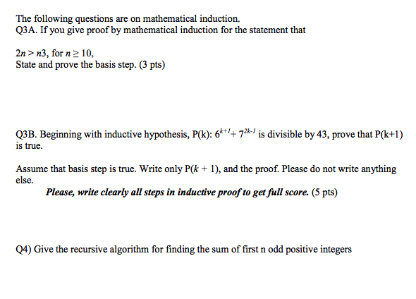 Growth of functions. In each of the following cases, either construct a
