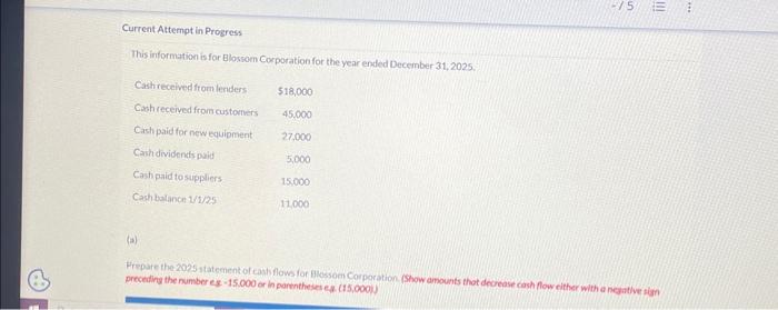  Current Attempt in Progress This information is for Blossom Gorporation for