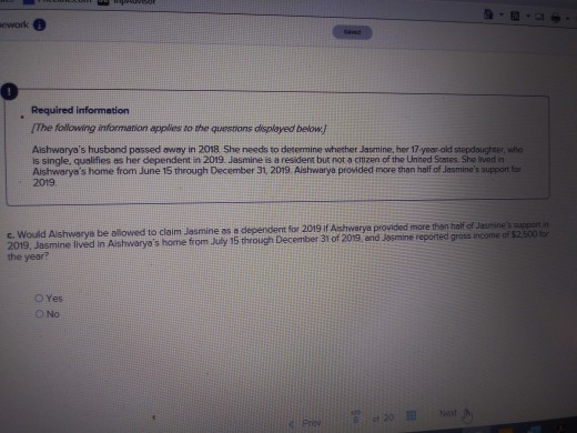 2018. She needs to determine whether Jasmine, her 17-year-old stepdaughter, who is