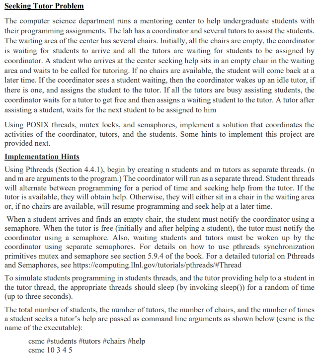  We are supposed to write the program in C++ and we