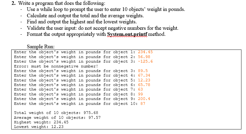 This is Java Programming. Please make variable clear and maybe add comments