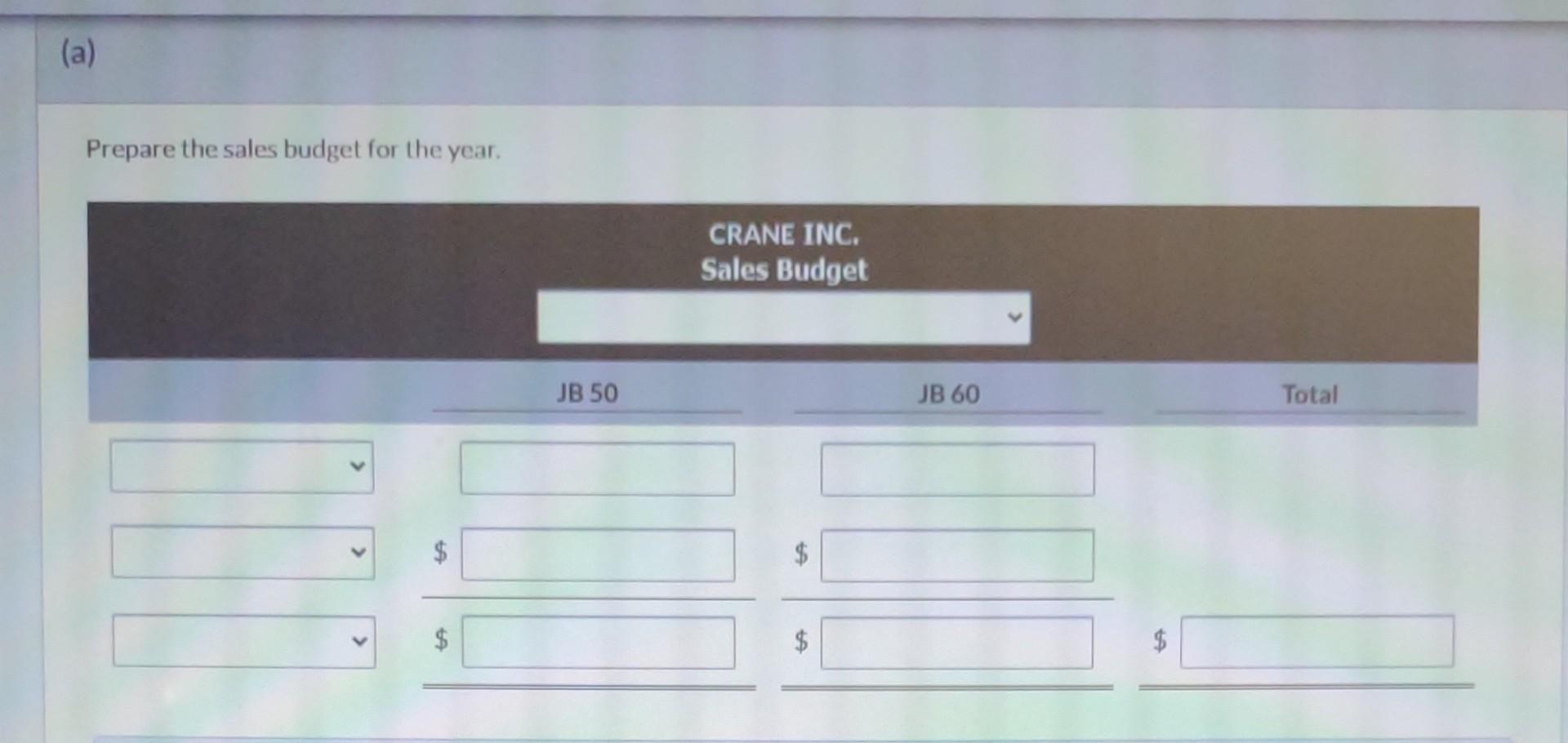 has prepared the detailed manufacturing overhead budget and the selling and administrative