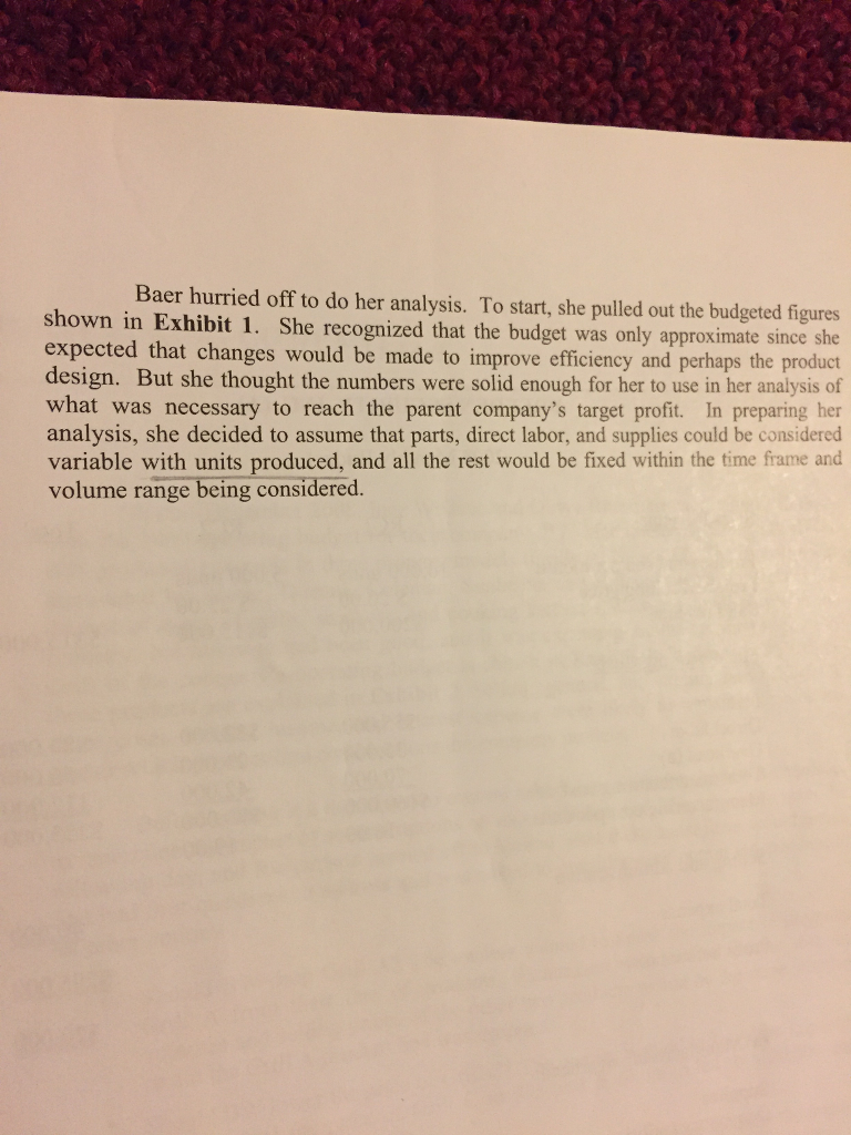 worksheet to compute variable cost per unit for RC1 and RC2, fixed