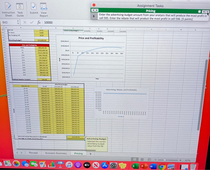 Pricing Create a two-way data table using the values in cells 843