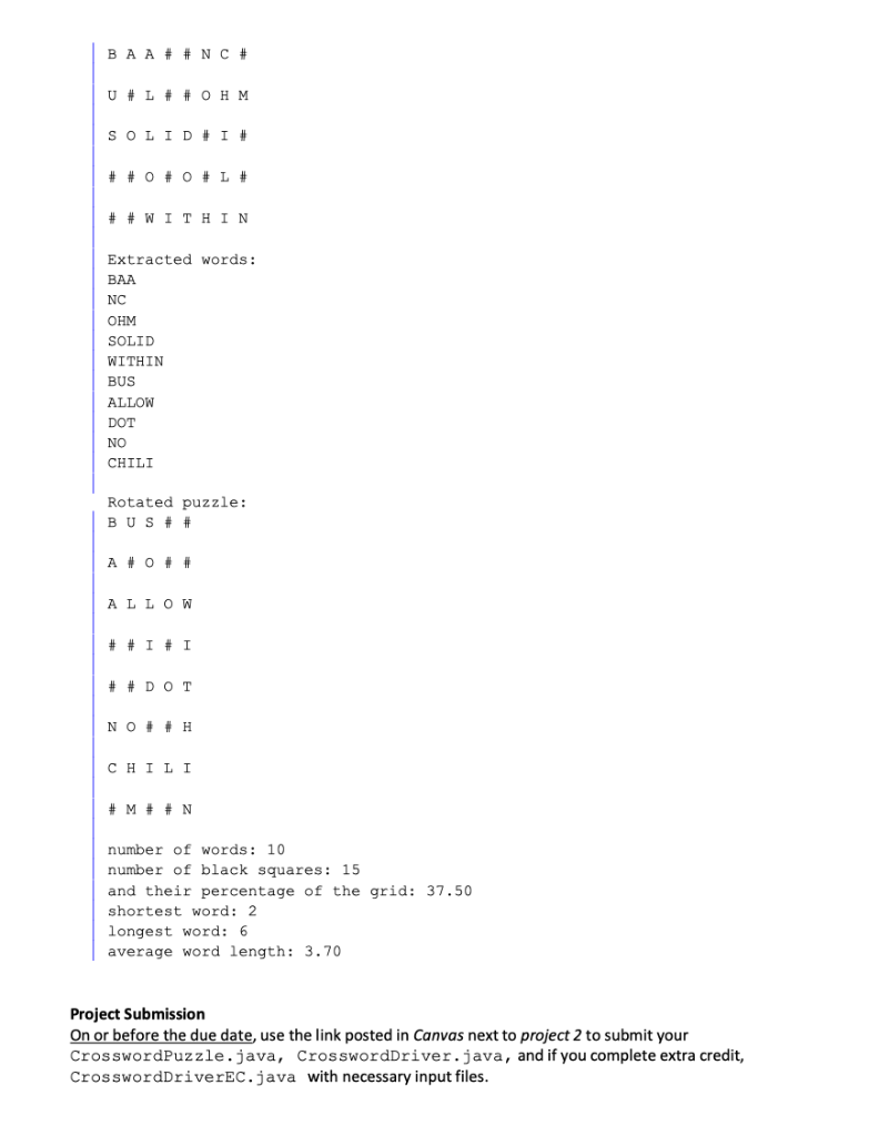 to receive credit, your code MUST (80 pts) o compile and run