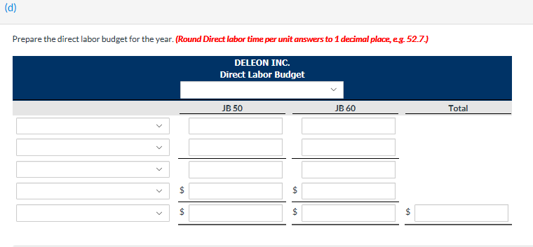 ending finished goods units Beginning finished goods units Direct materials budget: Direct