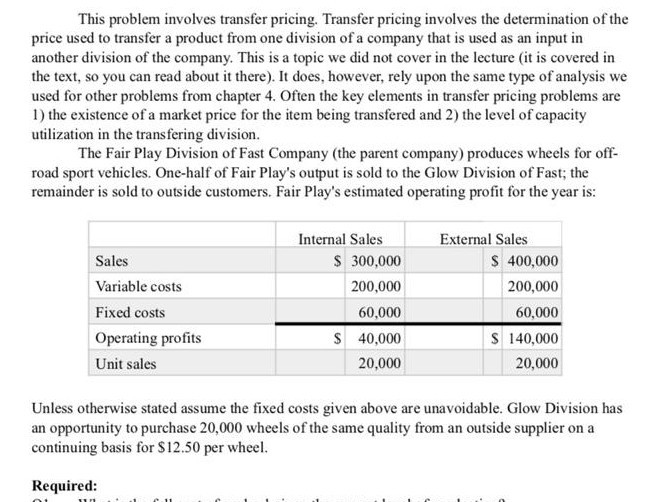 the price used to transfer a product from one division of a