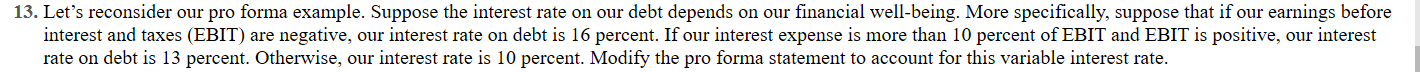 PLEASE ANSWER IN EXCEL. THANK YOU! 13. Let's reconsider our pro