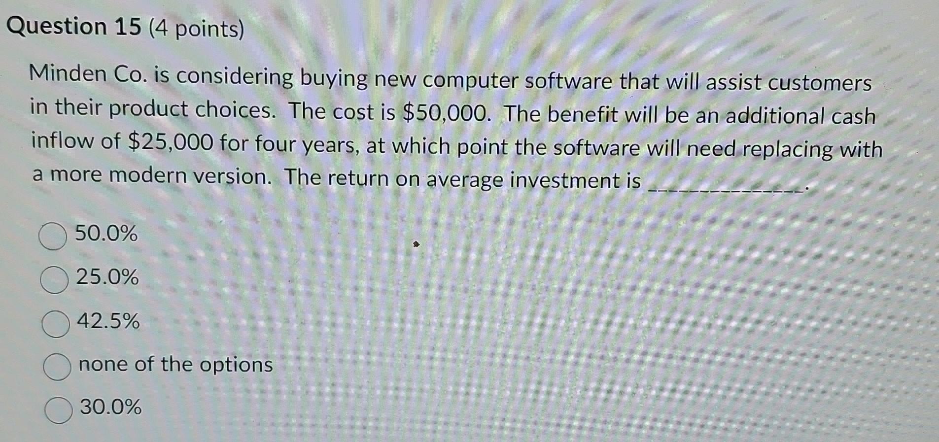 solve asap pls Minden Co. is considering buying new computer software