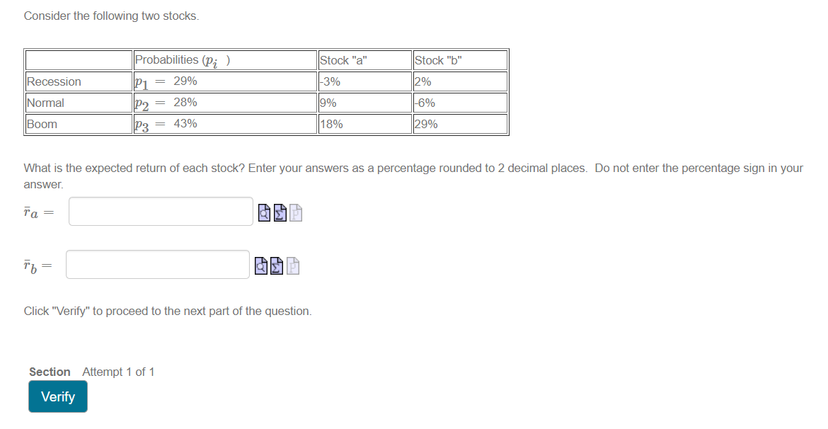 is 9 percent and its standard deviation is 13 percent. The expected