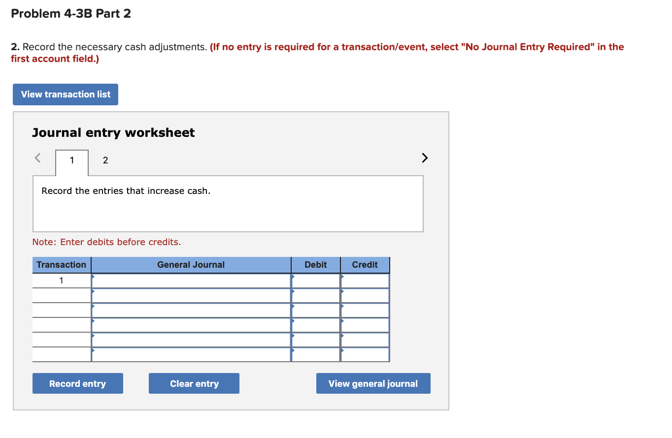 adjustments (L04-5) (The following information applies to the questions displayed below.) The