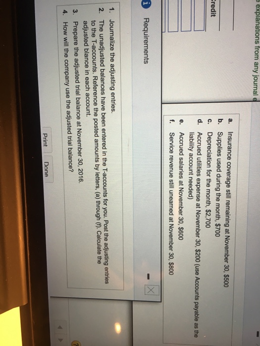  e explanations from journal e any a. Insurance coverage still remaining