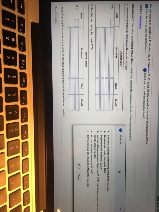 30, $200 (use Accounts payable as the liability account needed) e. Accrued