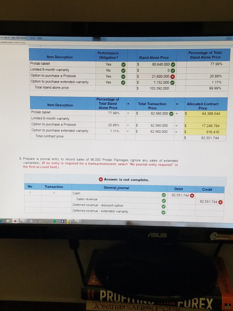 sales price of a Protab Package includes the following .One Protab computer.