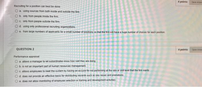  Recriting for a position can best be done a. using sources