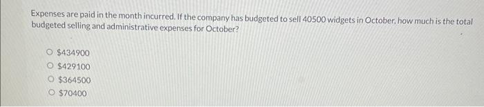 company is in the process of preparing its Selling and Administrative Expense