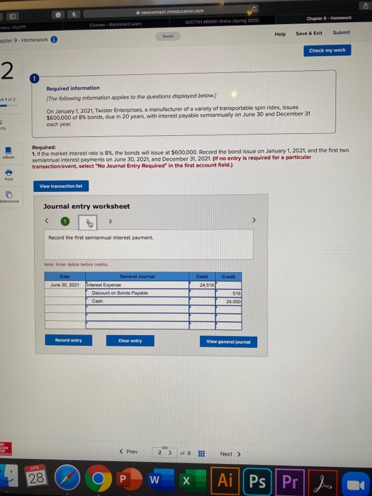  weetheducation.com ACCTION 00 2 0201 Chapter Homework ter 9 - Homework