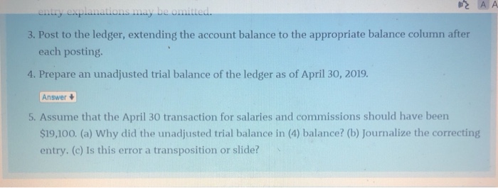 Balance in the item section, and placing a check mark in the