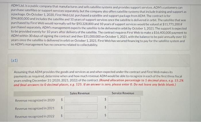 How do you caluclate and solve? ADM Ltd. is a public company