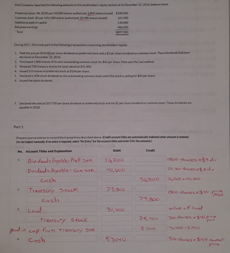 Need help figuring out Retained earnings in part 2 on the