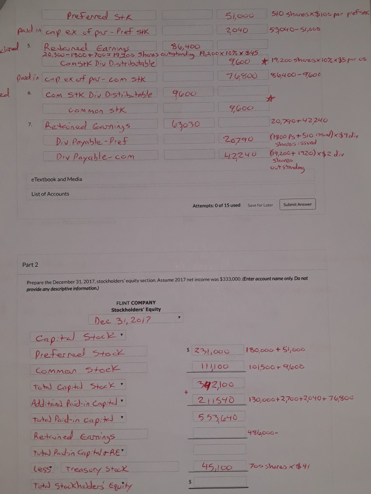 balance sheet. please show work Flint Company reported the following amounts in