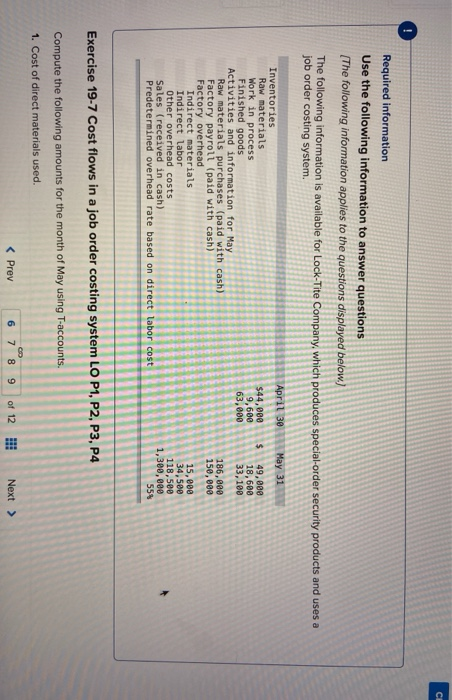  HELP WITH BOTH PLEASE! 1) 2) Required information Use the following
