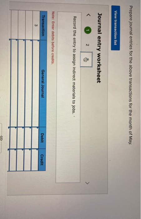 with cash) Factory payroll (paid with cash) Factory overhead Indirect materials Indirect