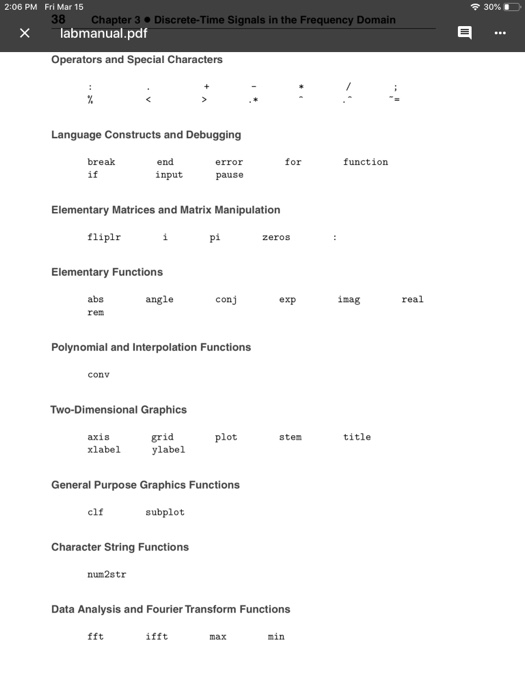 emoved ing the MATLAB command sorp 35 How would you modity Progran