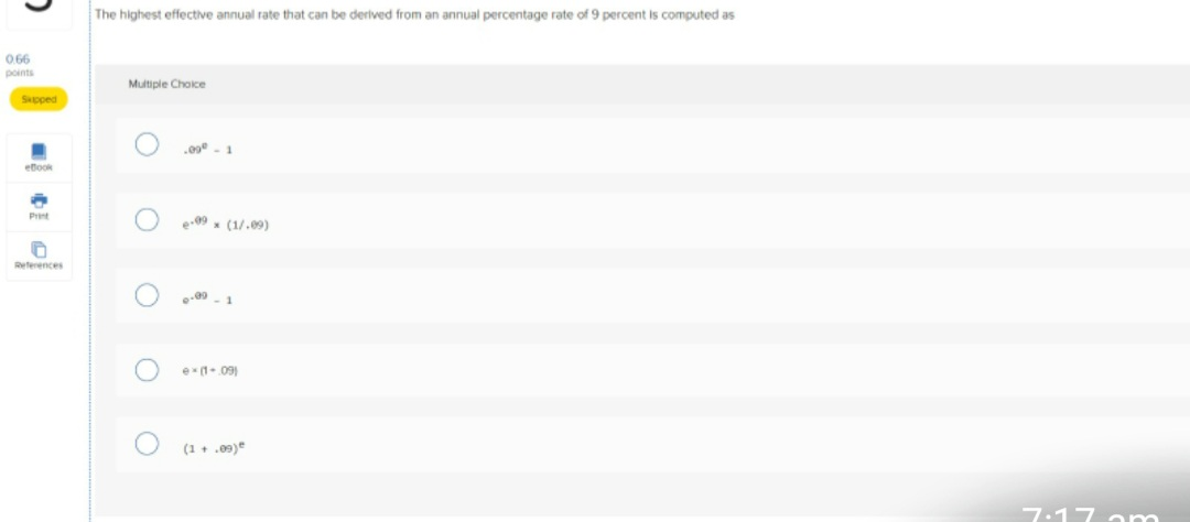 stated annual rate daily interest rate effective annual rate 2 Which one
