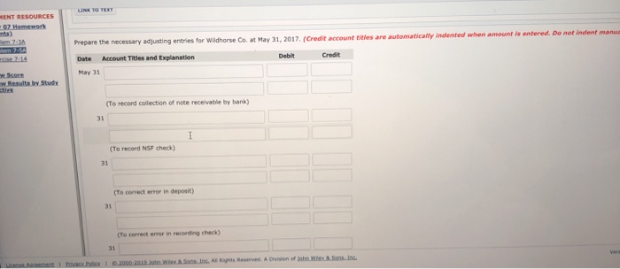 May 31, 2017, the company's Cash account per its general ledger showed
