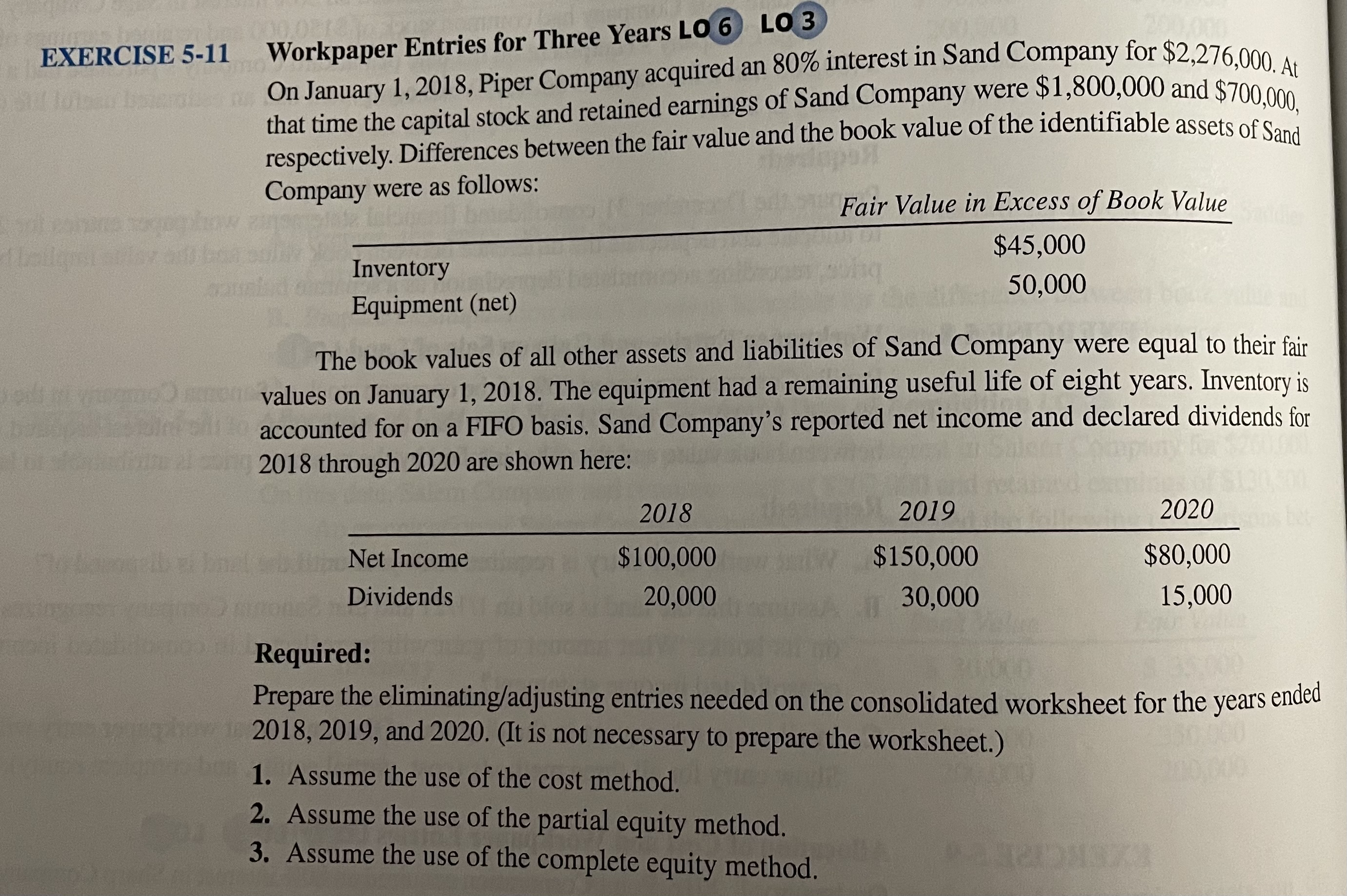 Please solve all parts and put in excel grids. If you do