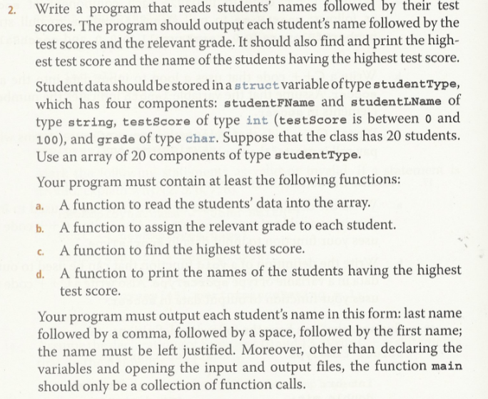 Please follow the template given below. Write a program that reads students'