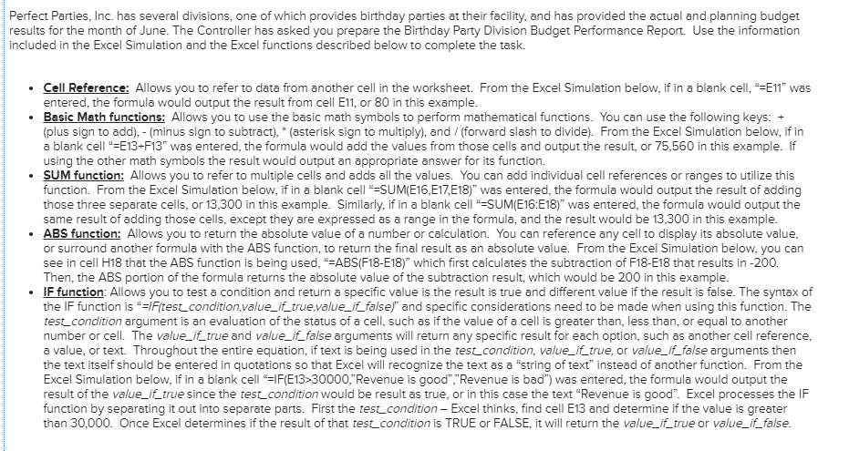 which provides birthday parties at th eir facility, and has provided