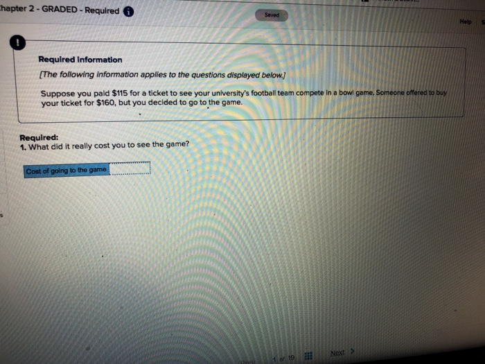  hapter 2- GRADED - Required Help Required information [The following information