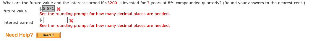 What are the future value and the interest earned if $3200