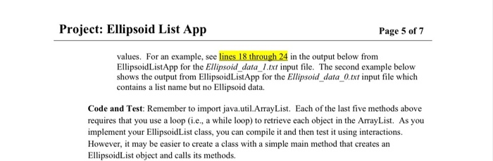 Create an Ellipsoid List class that stores the name of the list