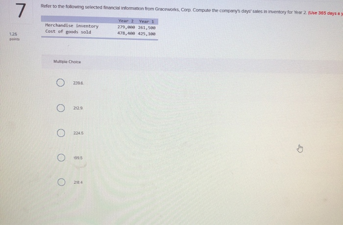 125 points O Profit margin. E 0 Financial leverage. 0 C )