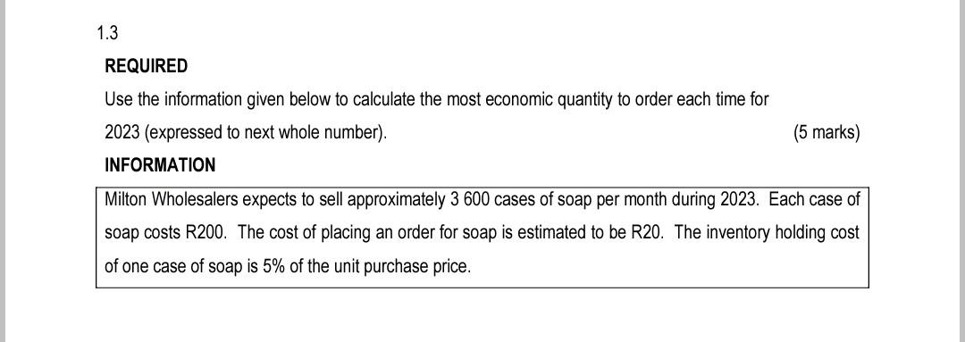 Production Budget for January and February 2024. (6 marks) INFORMATION The number