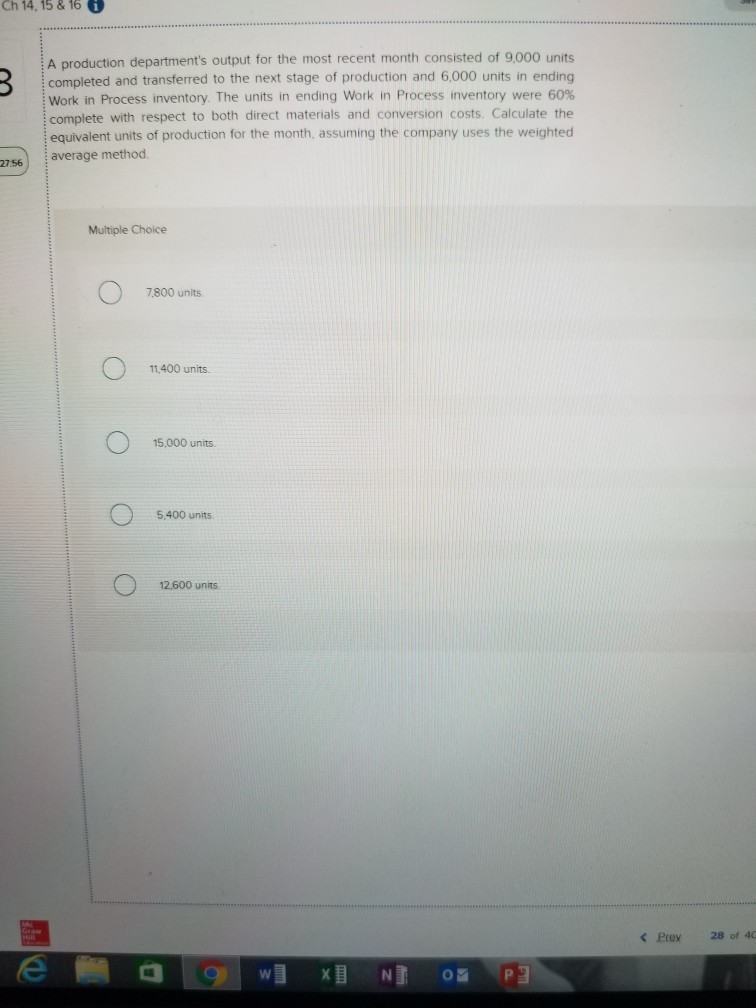Process inventory and are 100% complete for materials and 82% complete for