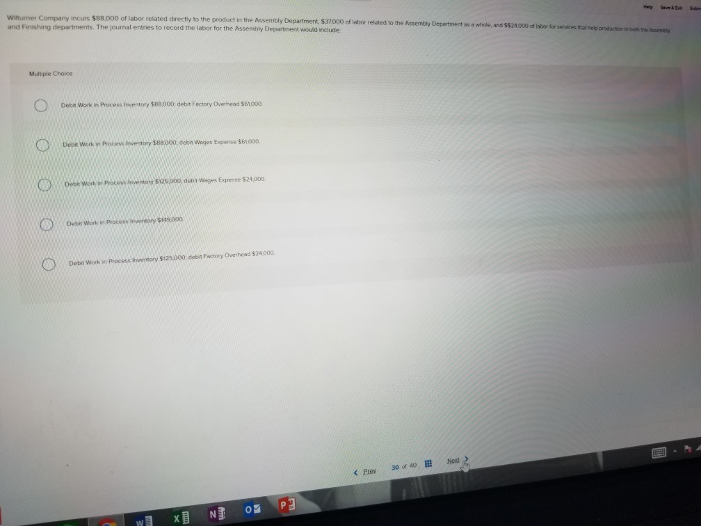 20 Compute the cost that would be assigned to the ending Work