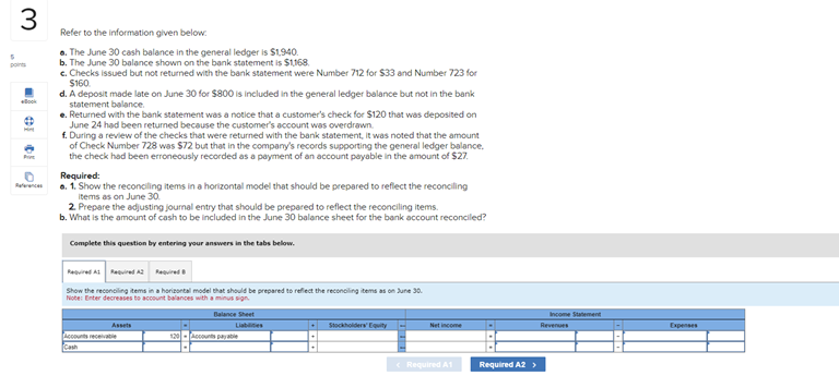  PLEASE HELP! Refer to the information given below: a. The June