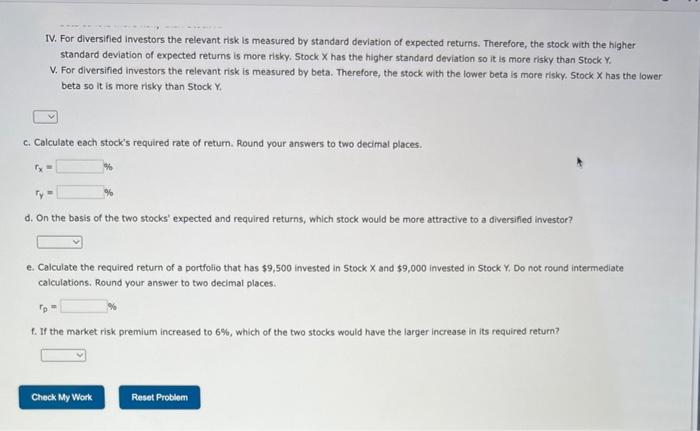 a 10.0% expected return, a beta coefficient of 0.9, and a 40%