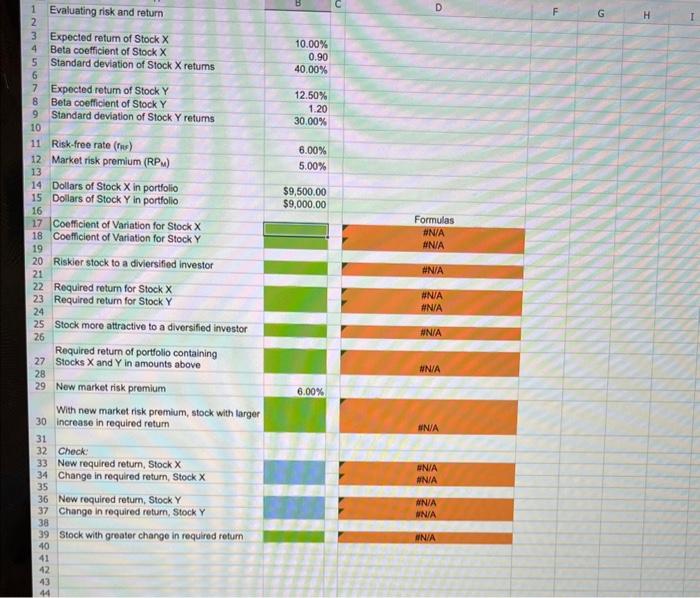 standard deviation of expected returns. 5 tock Y has a 12.5% expected