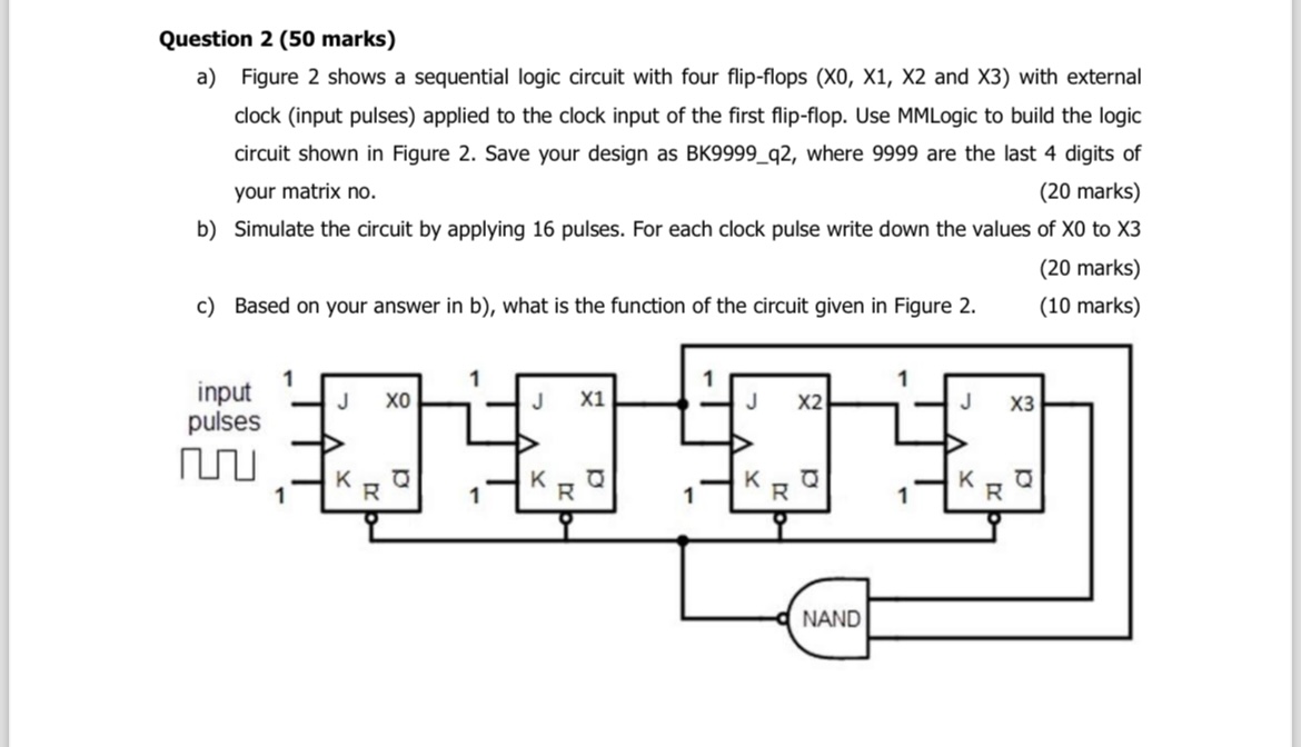 Question 2 (50 marks) a) Figure 2 shows a sequential logic circuit