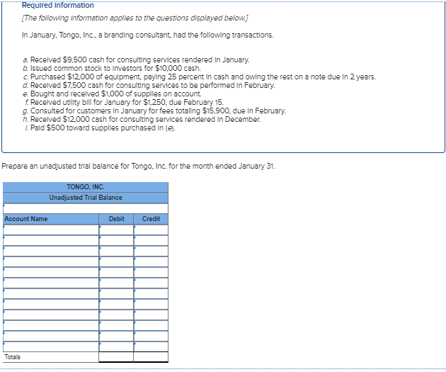 handwriting. Thank you. In January, Tongo, Inc., a branding consultant, had the